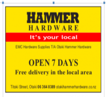 Hammer Hardware Otaki